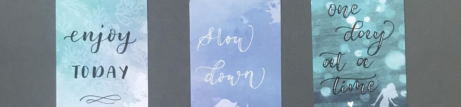 Brush lettering art samples