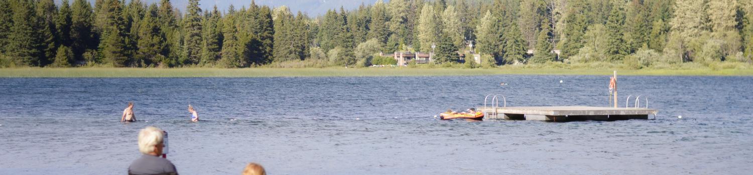 older couple watching river