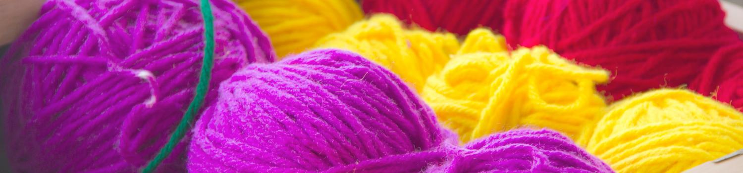 Picture of colorful balls of yarn